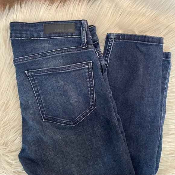 Calvin Klein Dark Wash Slim Boyfriend Jeans - Picture 3 of 12